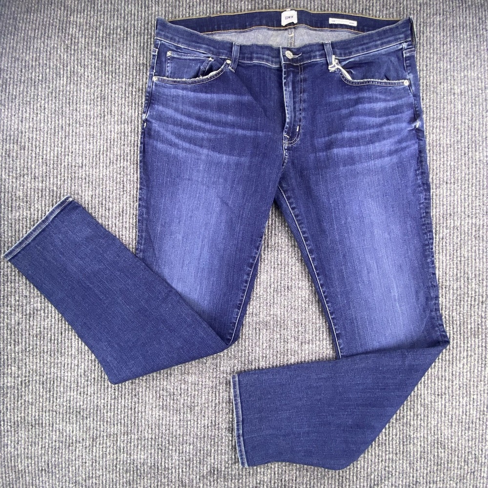 EDWIN Lian Skinny Jeans Mens 36 Stax Dark Indigo Blue Stretch Denim Pants NWT